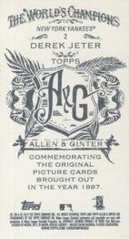2013 Topps Allen & Ginter - Mini A & G Back #2 Derek Jeter Back