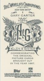2013 Topps Allen & Ginter - Mini A & G Back #8 Gary Carter Back