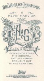 2013 Topps Allen & Ginter - Mini A & G Back #35 Kevin Harvick Back