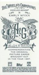 2013 Topps Allen & Ginter - Mini A & G Back #36 Early Wynn Back