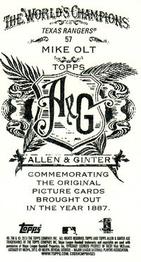 2013 Topps Allen & Ginter - Mini A & G Back #57 Mike Olt Back