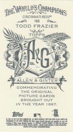 2013 Topps Allen & Ginter - Mini A & G Back #169 Todd Frazier Back