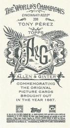 2013 Topps Allen & Ginter - Mini A & G Back #206 Tony Perez Back