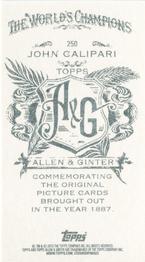 2013 Topps Allen & Ginter - Mini A & G Back #250 John Calipari Back
