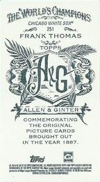 2013 Topps Allen & Ginter - Mini A & G Back #251 Frank Thomas Back