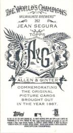 2013 Topps Allen & Ginter - Mini A & G Back #262 Jean Segura Back
