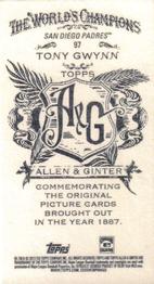 2013 Topps Allen & Ginter - Mini A & G Back #97 Tony Gwynn Back