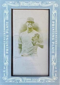 2013 Topps Allen & Ginter - Mini Framed Printing Plates Yellow #270 James Shields Front