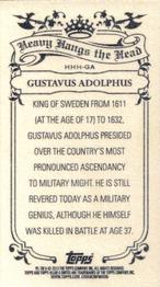 2013 Topps Allen & Ginter - Mini Heavy Hangs the Head #HHH-GA Gustavus Adolphus Back