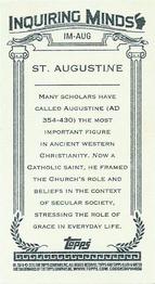 2013 Topps Allen & Ginter - Mini Inquiring Minds #IM-AUG St. Augustine Back