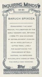 2013 Topps Allen & Ginter - Mini Inquiring Minds #IM-BS Baruch Spinoza Back