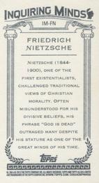2013 Topps Allen & Ginter - Mini Inquiring Minds #IM-FN Friedrich Nietzsche Back