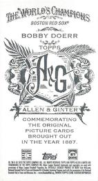 2013 Topps Allen & Ginter - Mini No Card Number #NNO Bobby Doerr Back