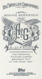 2013 Topps Allen & Ginter - Mini No Card Number #NNO Bonnie Bernstein Back