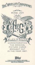 2013 Topps Allen & Ginter - Mini No Card Number #NNO Mike Joy Back