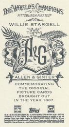 2013 Topps Allen & Ginter - Mini No Card Number #NNO Willie Stargell Back