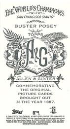 2013 Topps Allen & Ginter - Mini No Card Number #NNO Buster Posey Back