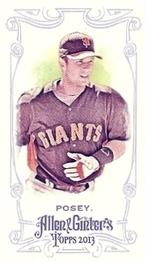 2013 Topps Allen & Ginter - Mini No Card Number #NNO Buster Posey Front