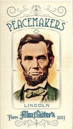 2013 Topps Allen & Ginter - Mini Peacemakers #PM-AL Abraham Lincoln Front
