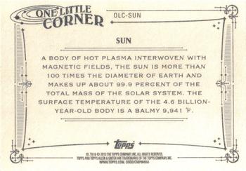 2013 Topps Allen & Ginter - One Little Corner #OLC-SUN Sun Back