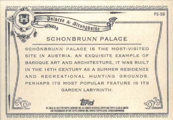 2013 Topps Allen & Ginter - Palaces and Strongholds #PS-SB Schonbrunn Palace Back