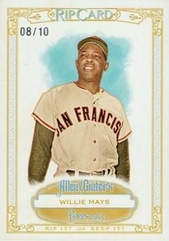 2013 Topps Allen & Ginter - Rip Cards #RIP-72 Willie Mays Front