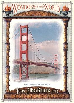 2013 Topps Allen & Ginter - Wonders of the World Cabinets #WOW-11 Golden Gate Bridge Front