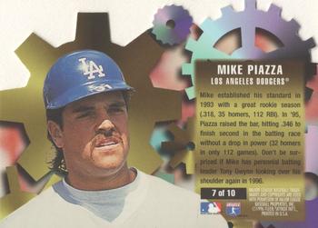 1996 Ultra - Hitting Machines #7 Mike Piazza Back