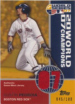 2008 Topps - World Champion Relics #WCR7 Dustin Pedroia Front