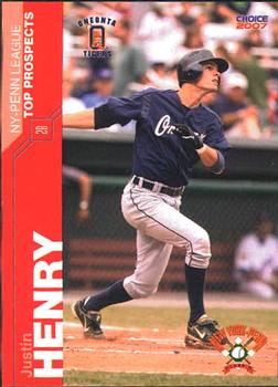 2007 Choice New York-Penn League Top Prospects #12 Justin Henry Front
