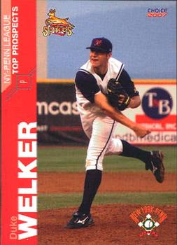 2007 Choice New York-Penn League Top Prospects #26 Duke Welker Front