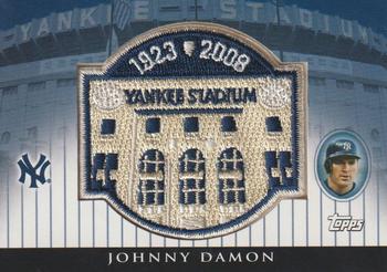 2008 Topps - Commemorative Patch Relics #CPR-JD Johnny Damon Front