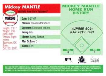 2008 Topps - Mickey Mantle Home Run History #MHR506 Mickey Mantle Back