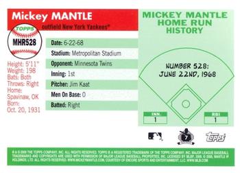 2008 Topps - Mickey Mantle Home Run History #MHR528 Mickey Mantle Back