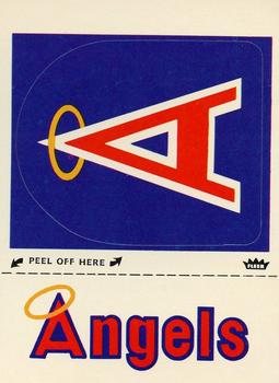 1977 Fleer Grand Slam Hi-Gloss Stickers #NNO California Angels Monogram Front