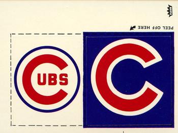 1977 Fleer Grand Slam Hi-Gloss Stickers #NNO Chicago Cubs Monogram Front