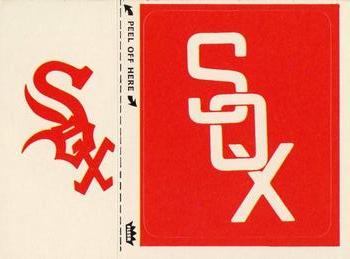 1977 Fleer Grand Slam Hi-Gloss Stickers #NNO Chicago White Sox Monogram Front