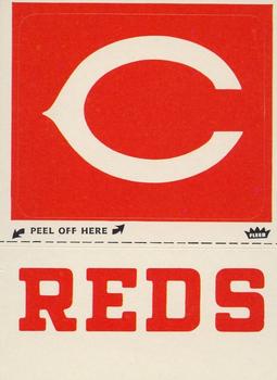 1977 Fleer Grand Slam Hi-Gloss Stickers #NNO Cincinnati Reds Monogram Front