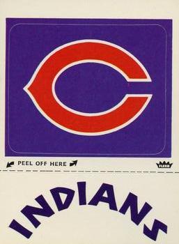 1977 Fleer Grand Slam Hi-Gloss Stickers #NNO Cleveland Indians Monogram Front