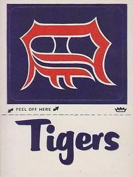 1977 Fleer Grand Slam Hi-Gloss Stickers #NNO Detroit Tigers Monogram Front