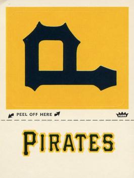 1977 Fleer Grand Slam Hi-Gloss Stickers #NNO Pittsburgh Pirates Monogram Front
