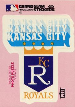 1978 Fleer Grand Slam Hi-Gloss Stickers #NNO Kansas City Royals Team (Pink) Front