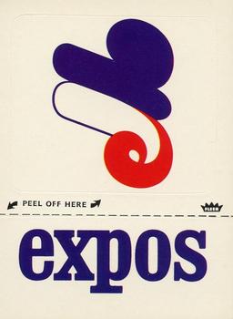 1978 Fleer Grand Slam Hi-Gloss Stickers #NNO Montreal Expos Monogram Front