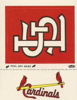 1978 Fleer Grand Slam Hi-Gloss Stickers #NNO St. Louis Cardinals Monogram Front