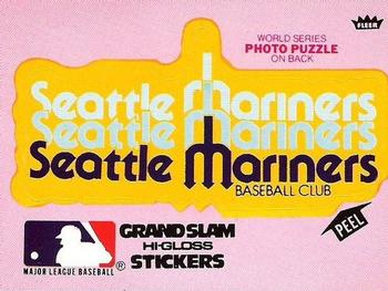 1978 Fleer Grand Slam Hi-Gloss Stickers #NNO Seattle Mariners Team (Pink) Front