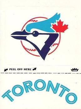 1978 Fleer Grand Slam Hi-Gloss Stickers #NNO Toronto Blue Jays Monogram Front