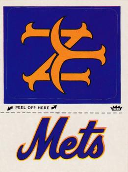 1979 Fleer Grand Slam Hi-Gloss Stickers #NNO New York Mets Monogram Front