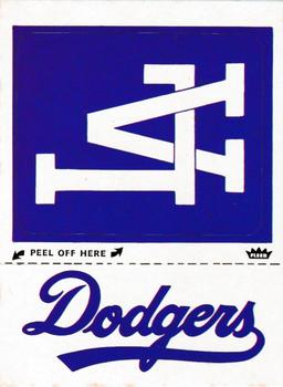 1979 Fleer Grand Slam Hi-Gloss Stickers #NNO Los Angeles Dodgers Monogram Front