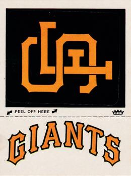 1979 Fleer Grand Slam Hi-Gloss Stickers #NNO San Francisco Giants Monogram Front