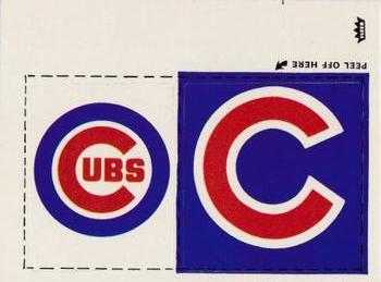 1979 Fleer Grand Slam Hi-Gloss Stickers #NNO Chicago Cubs Monogram Front